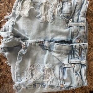 American Eagle Light Blue Denim Shorts